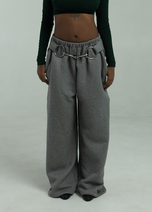 Bit Flared Sweats- Charcoal