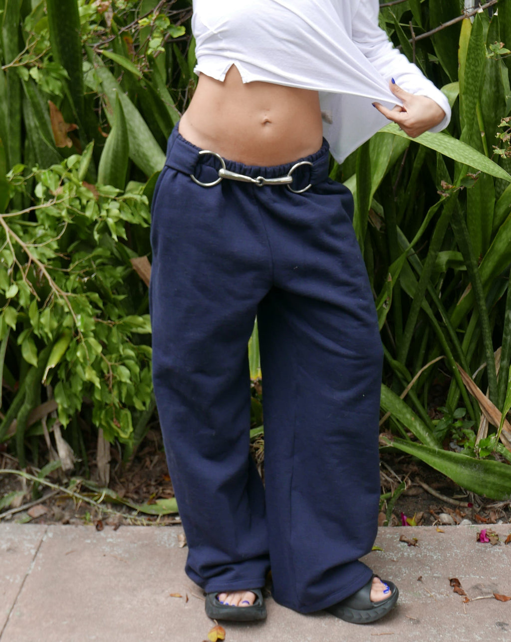 Bit Flared Sweats- Midnight