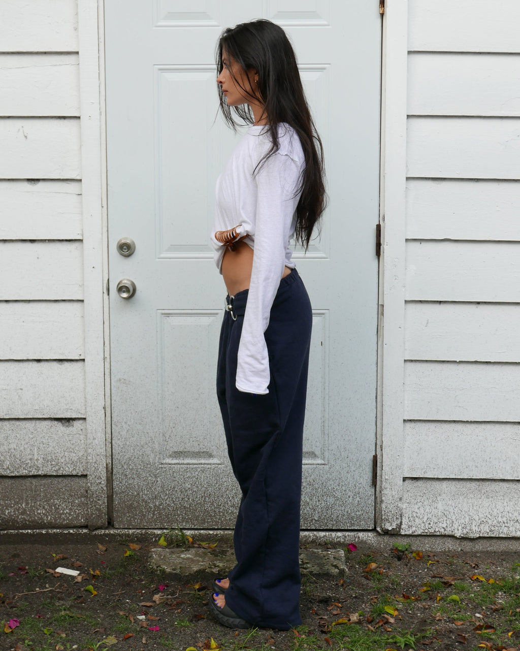 Bit Flared Sweats- Midnight