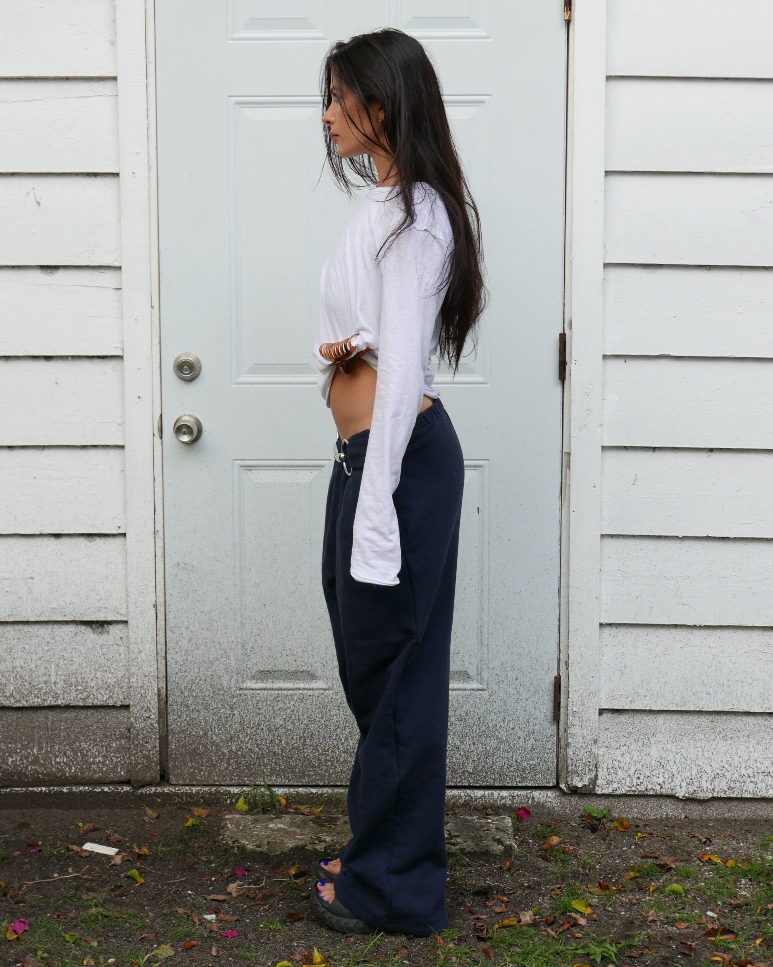 Bit Flared Sweats- Midnight