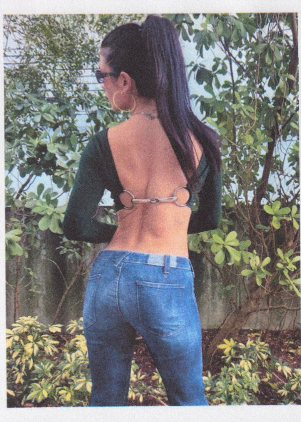 Long Sleeve Bit Crop Top- Scarab